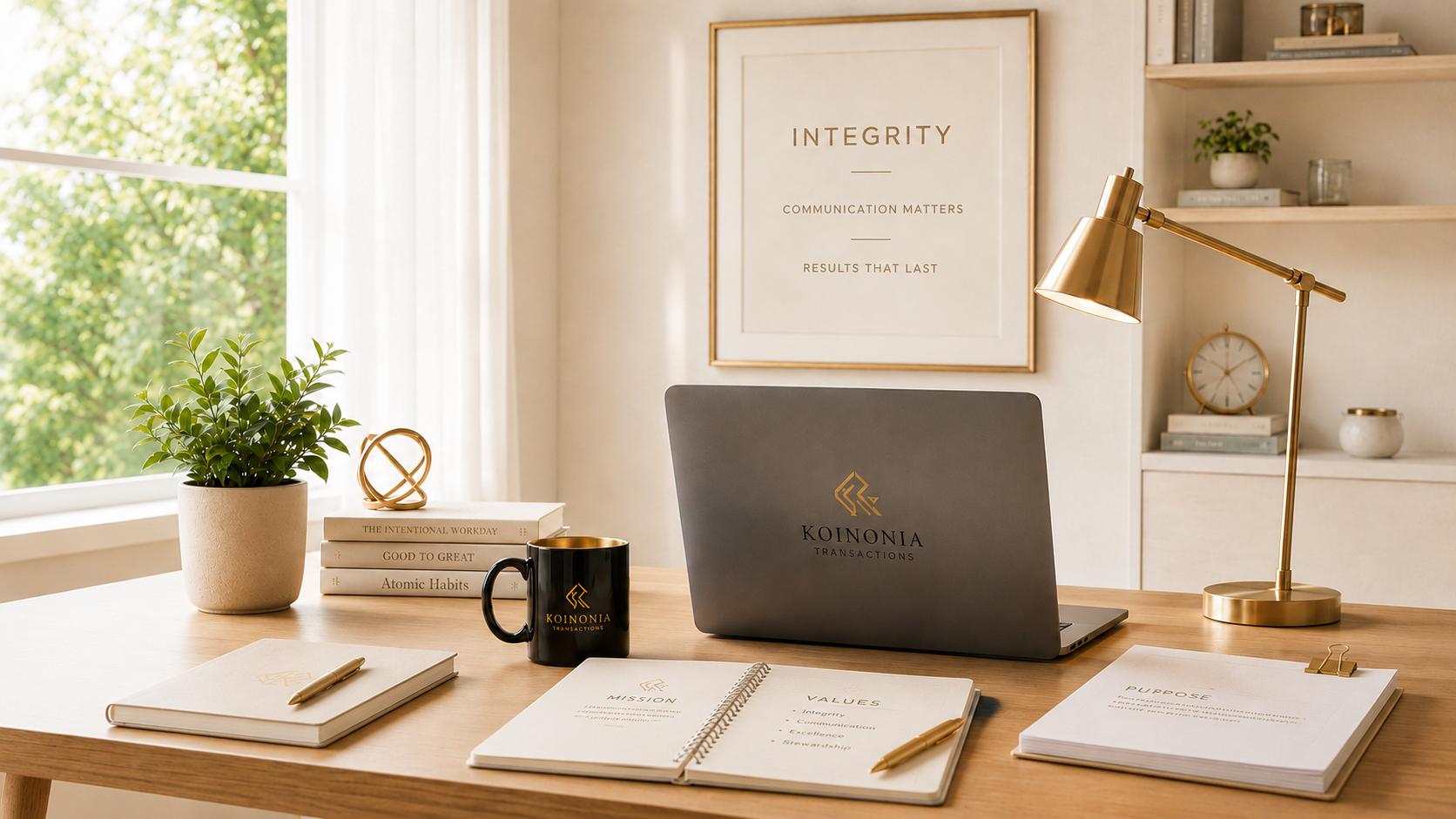 Koinonia organized real estate operations workspace