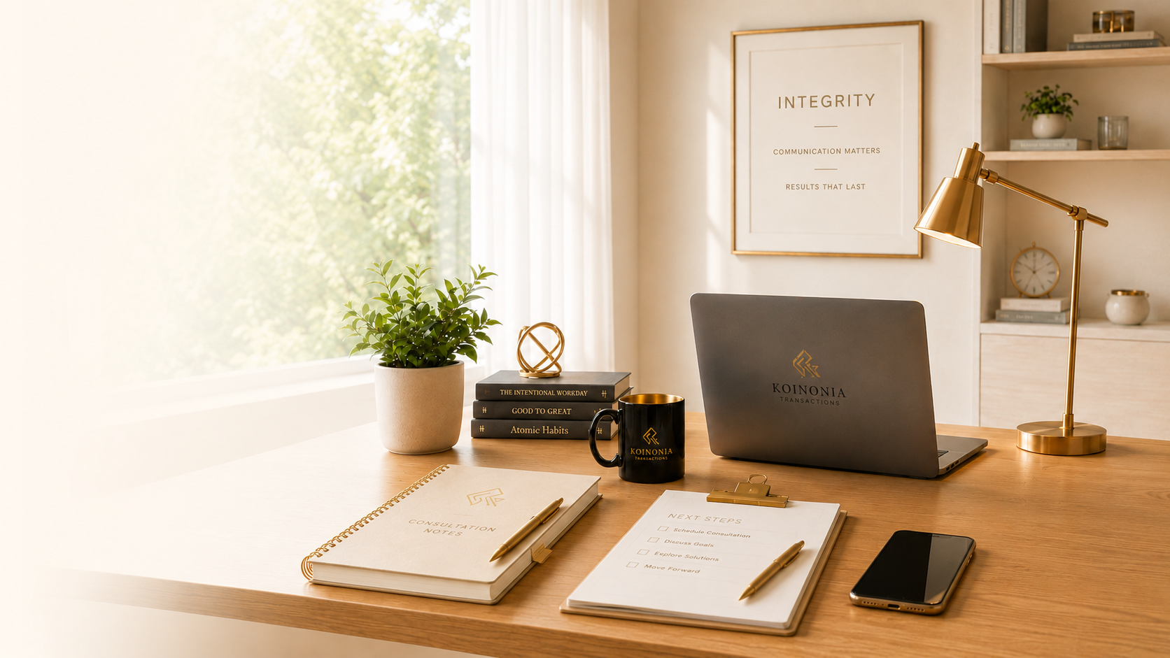 Koinonia organized real estate operations workspace